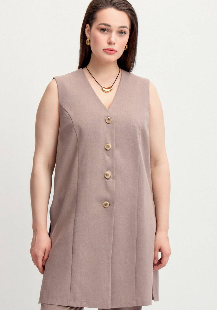 Жилет изо льна шир.  750, рис. 4