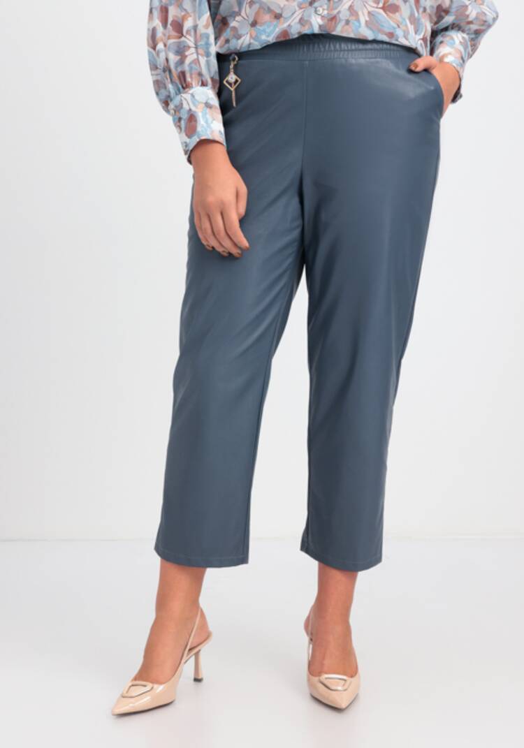 Брюки из экокожи длиной 7/8 шир.  750, рис. 10