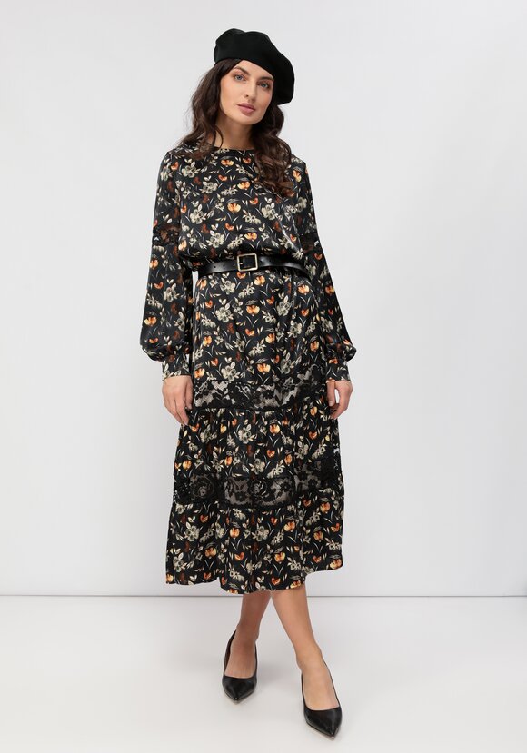 Платье с кружевом свободного кроя шир.  580, рис. 1