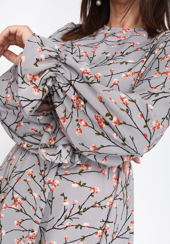 Платье с принтом веточки шир.  580, рис. 3