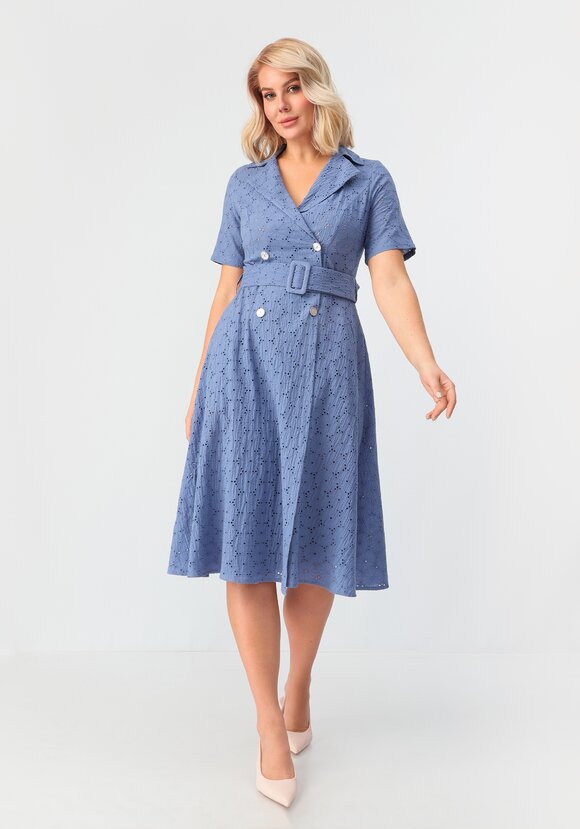 Платье с отложным воротником из шитья шир.  580, рис. 11