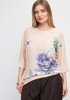 Блуза с цветочным принтом Инга