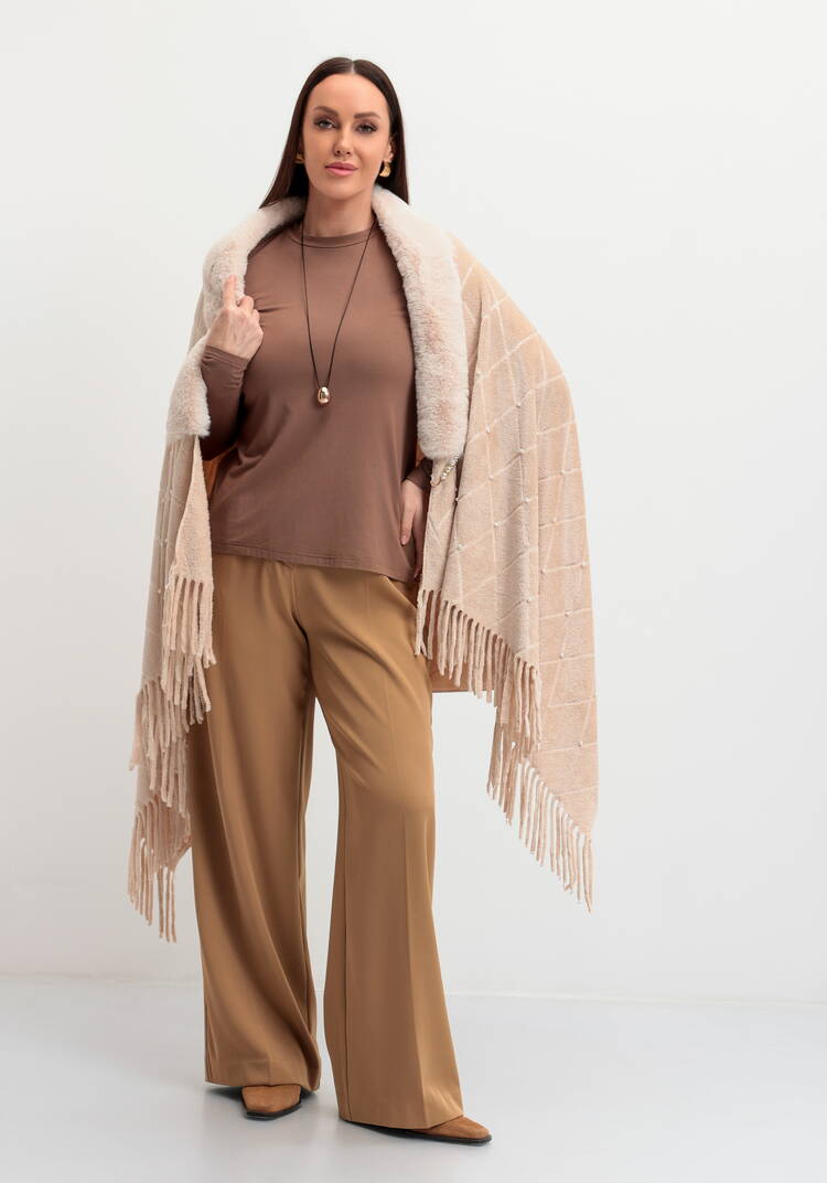 Накидка-палантин с жемчугом и булавкой шир.  750, рис. 7