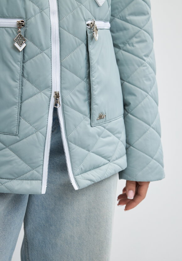 Куртка с контрастной молнией Вероника шир.  580, рис. 19