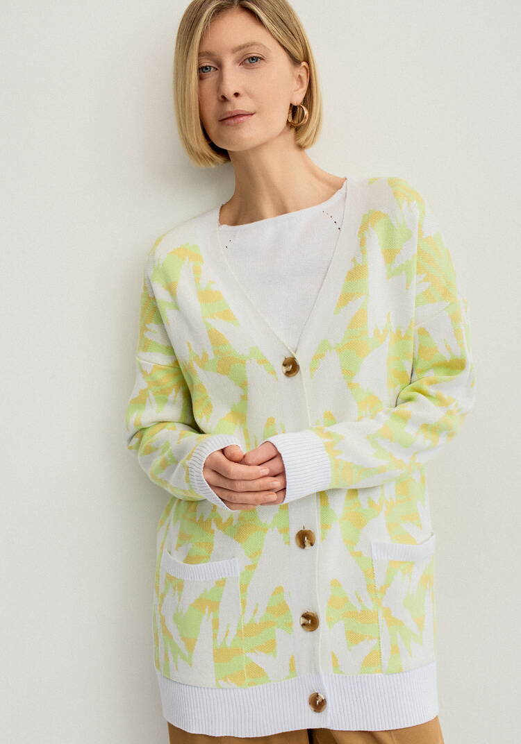 Кардиган с застежкой на пуговицы шир.  750, рис. 9