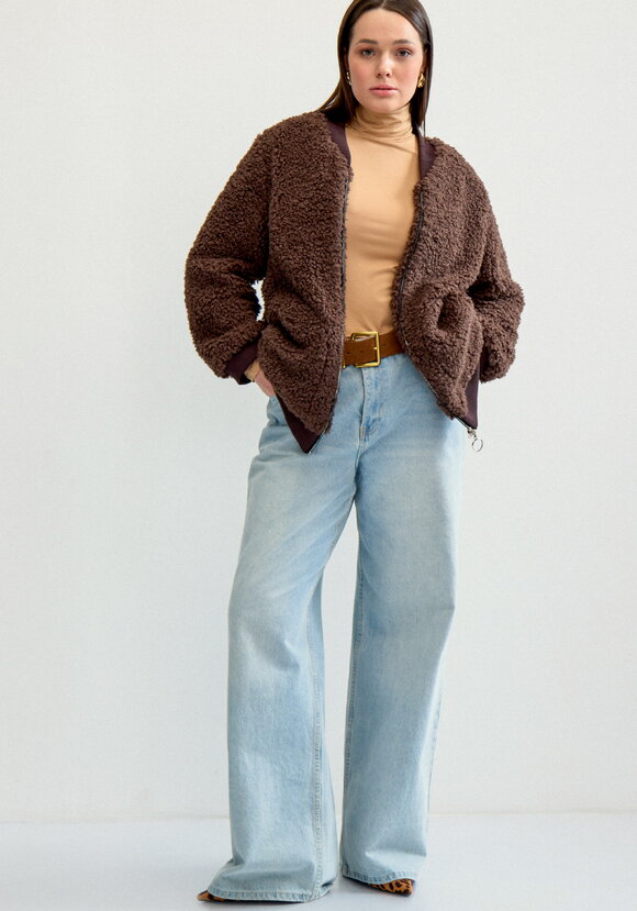 Бомбер на молнии в стиле тедди шир.  580, рис. 29