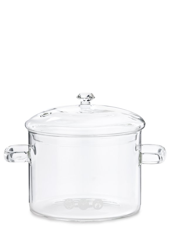 Стеклянная кастрюля с крышкой Даймонд шир.  580, рис. 1