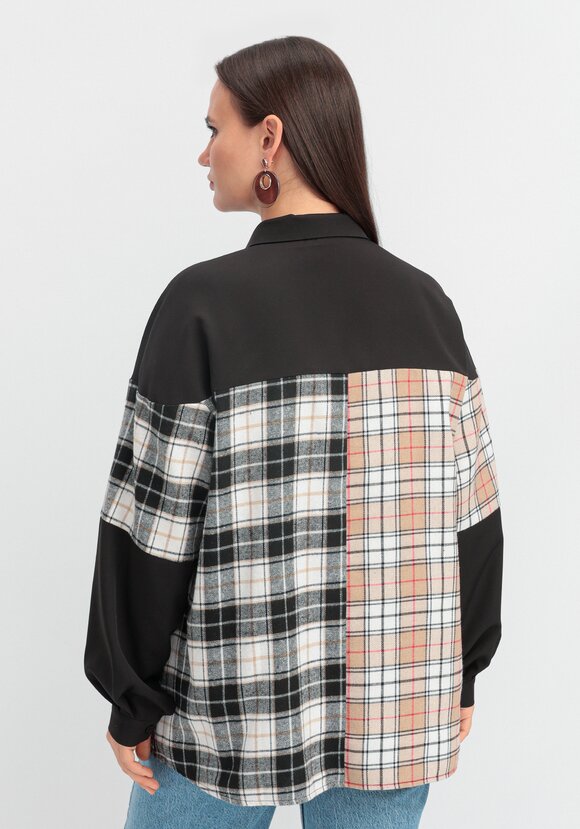 Рубашка из комбинированной клетки шир.  580, рис. 3