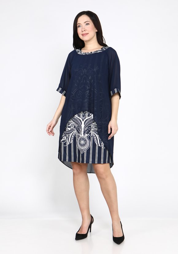 Платье двойка в полоску шир.  580, рис. 1