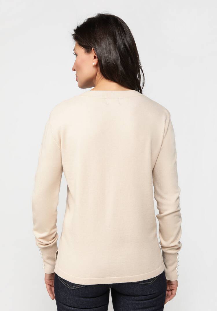 Джемпер с декором из жемчуга по горловине шир.  750, рис. 3