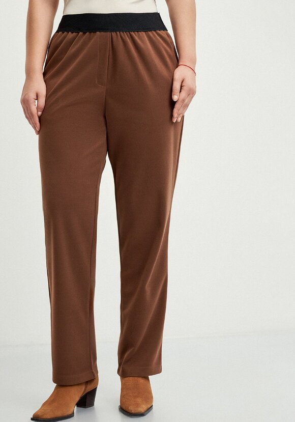 Прямые брюки на резинке с карманами шир.  580, рис. 4