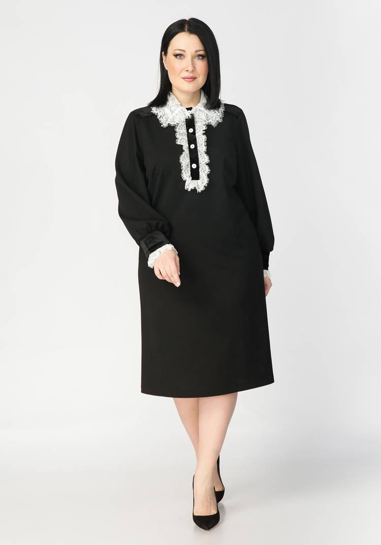 Платье с ажурным воротником шир.  750, рис. 3