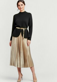 Юбка гофре с блестящим напылением