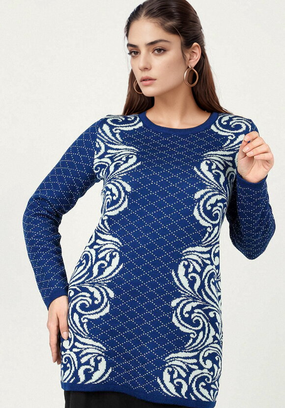 Туника с принтом Узоры шир.  580, рис. 1