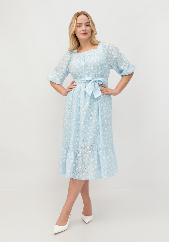 Платье с имитацией вышивки шир.  580, рис. 8