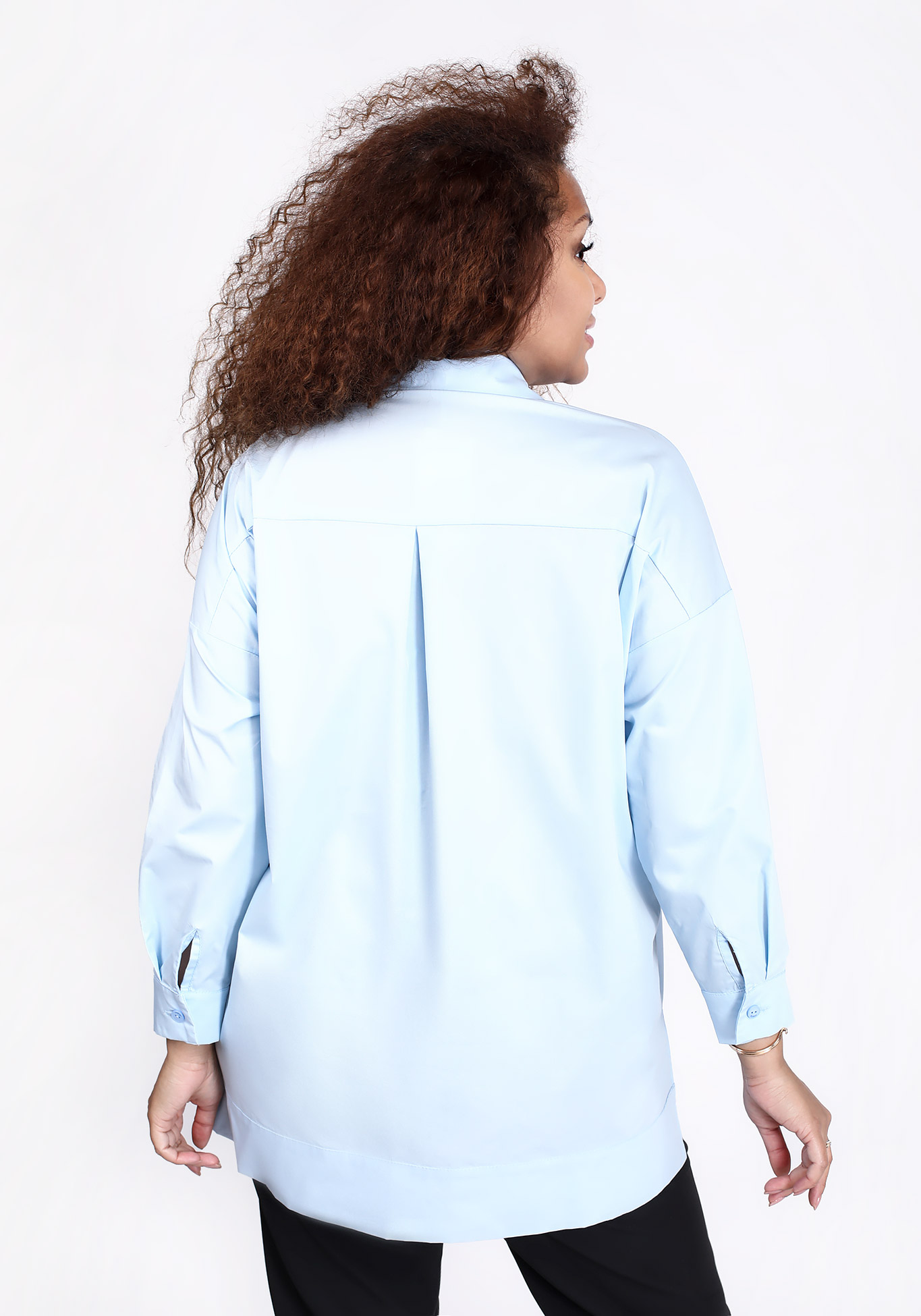 Рубашка с принтом на кармане Julia Weber, размер 48, цвет айвори - фото 9
