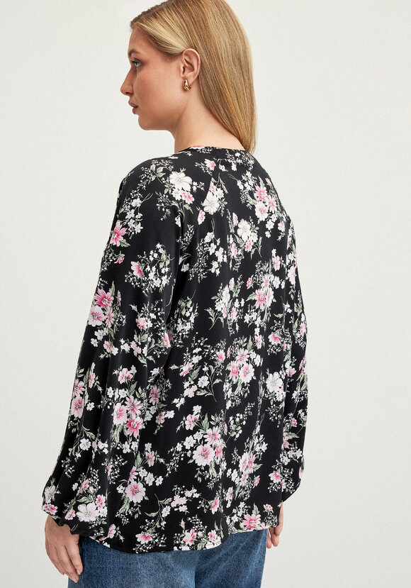 Блуза с цветочным принтом на пугoвицах шир.  580, рис. 11