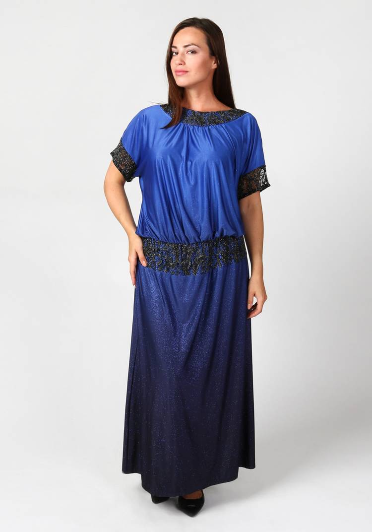 Платье с ажурной отделкой и блестками шир.  750, рис. 11