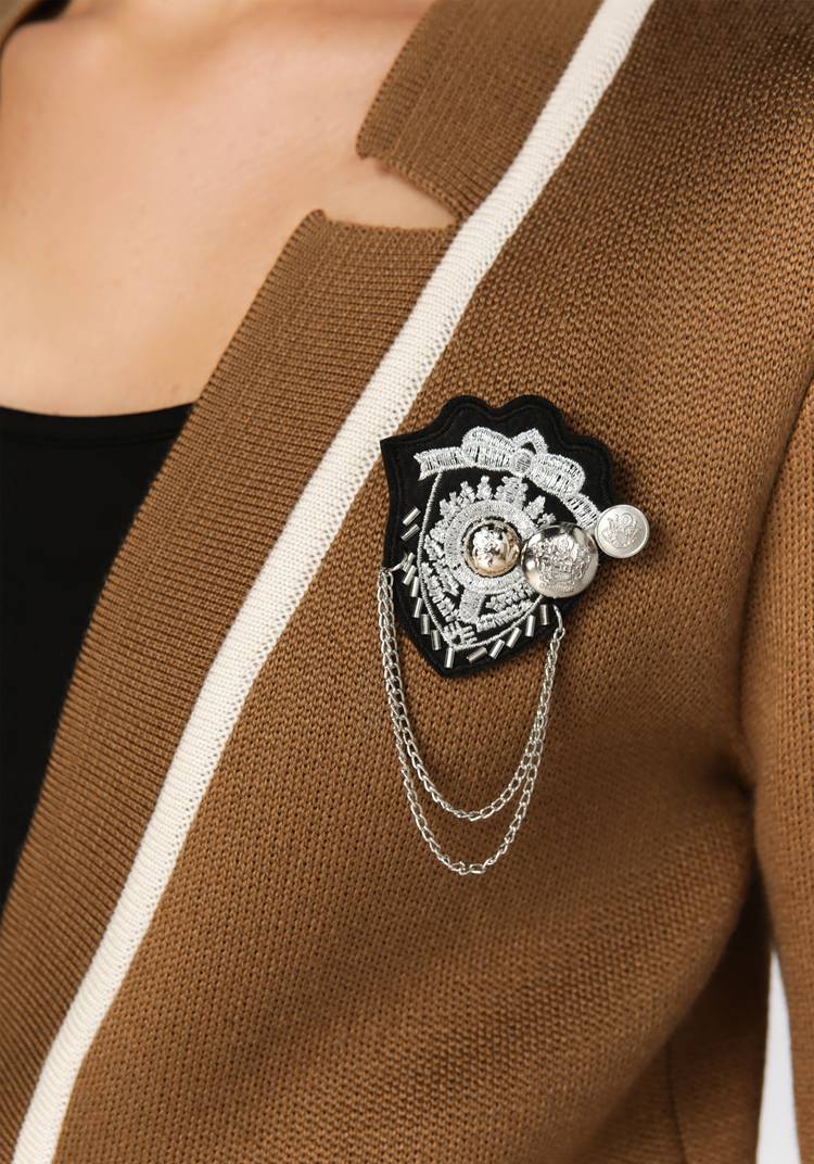 Жакет женский с контрастным кантом шир.  750, рис. 13