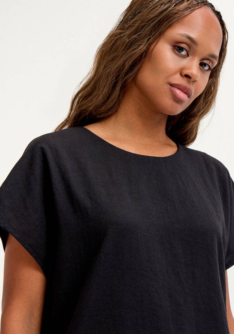 Туника изo льна с ассиметричным кроем шир.  750, рис. 5