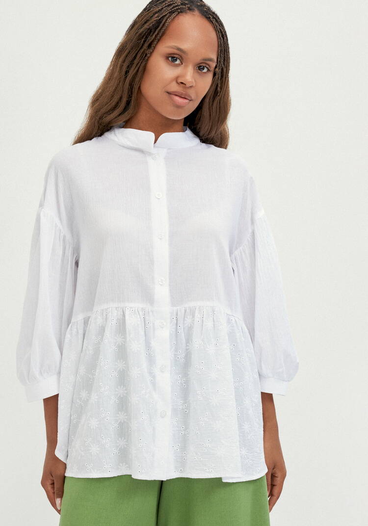 Блуза комбинированная с шитьём шир.  750, рис. 4