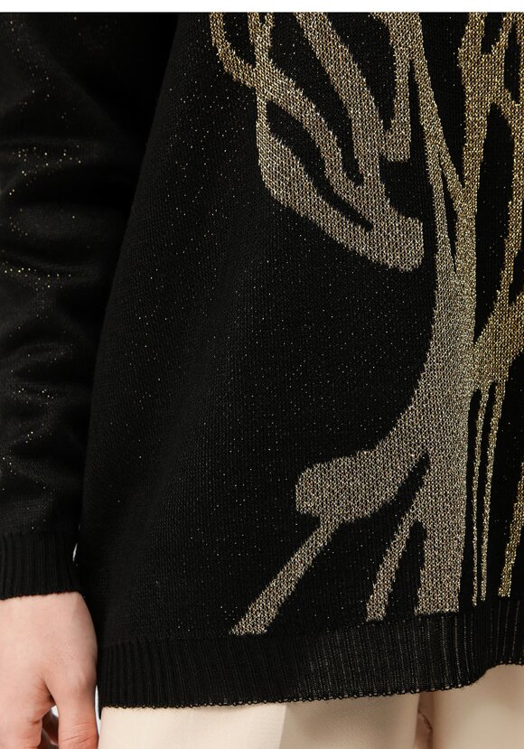 Туника женская с абстракцией и высоким горлом шир.  580, рис. 23