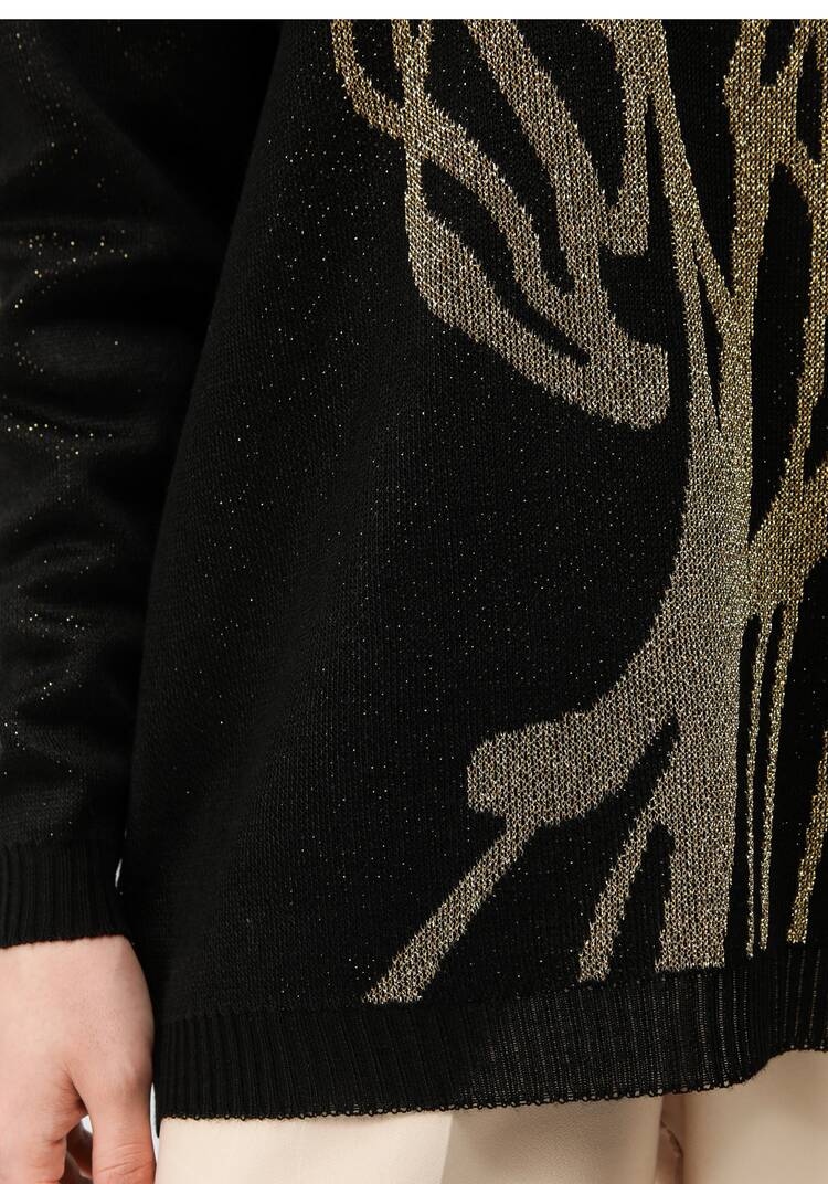 Туника женская с абстракцией и высоким горлом шир.  750, рис. 23