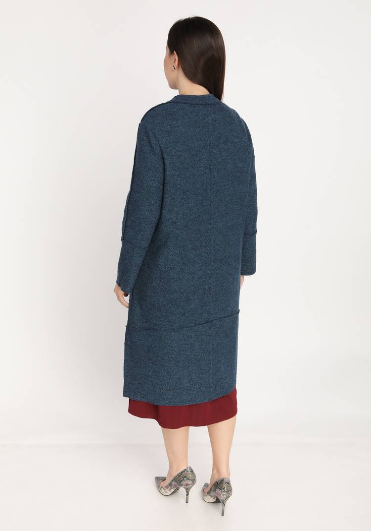 Пальто на пуговицах с объемными карманами шир.  750, рис. 6