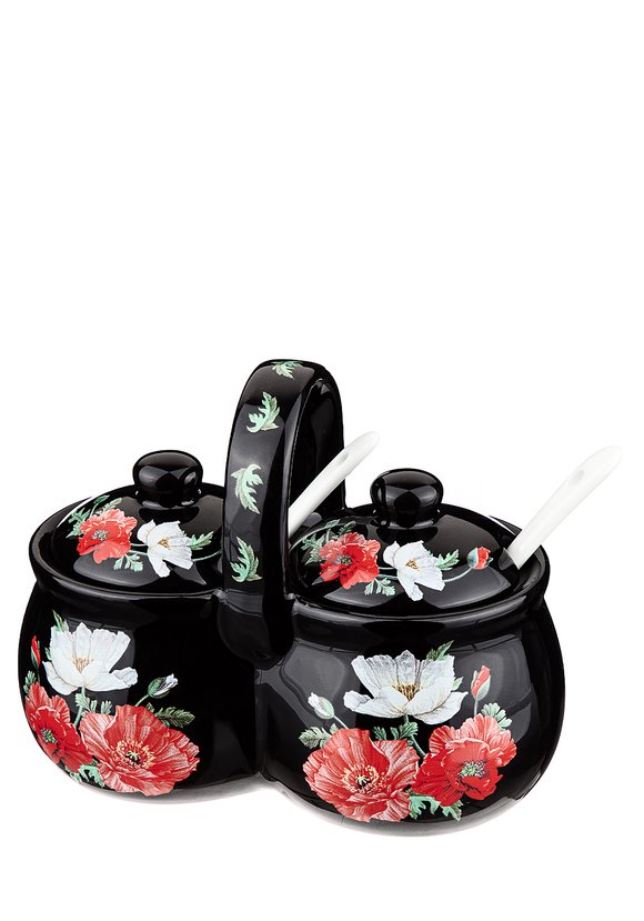 Банка для сыпучих продуктов Маки + 2 ложки шир.  580, рис. 1