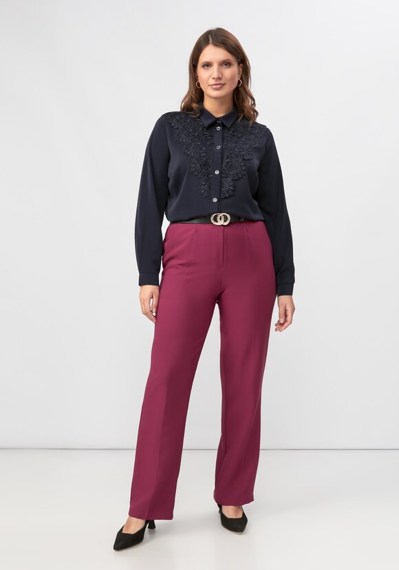 Блуза прямого кроя с ажурным кружевом шир.  580, рис. 30