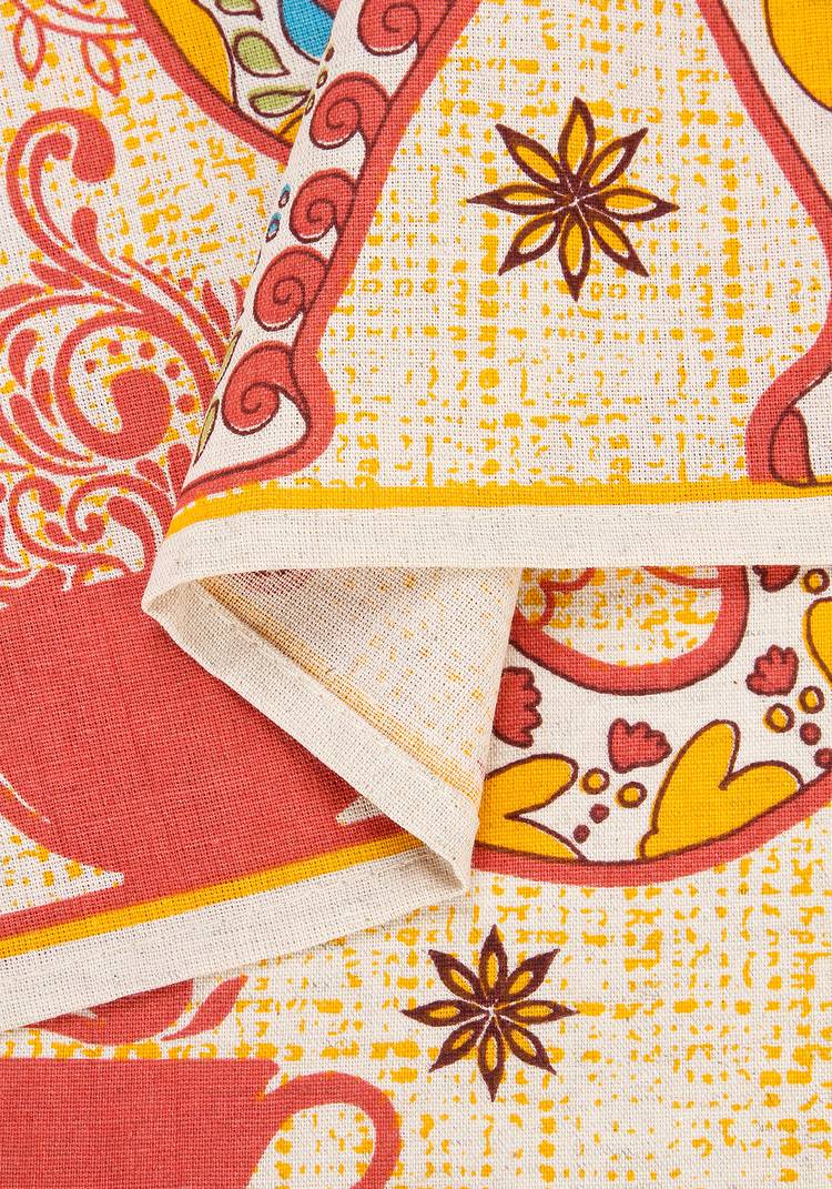 Комплект льняных полотенец  с принтом шир.  750, рис. 30