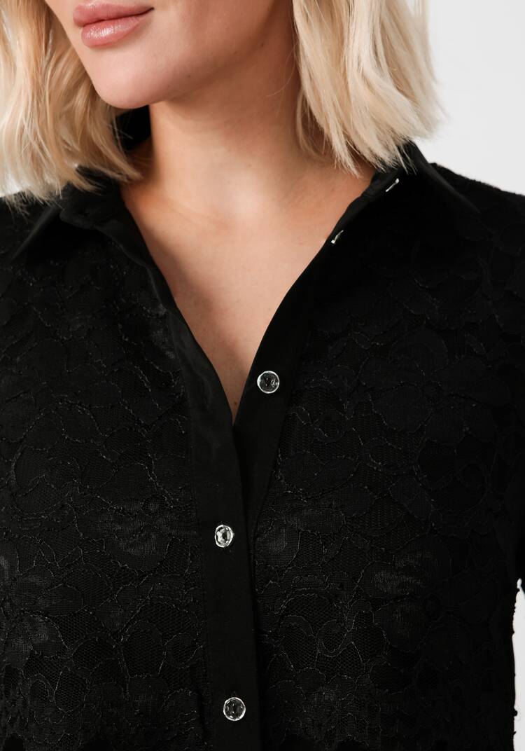 Блуза с ажурным кружевом на груди шир.  750, рис. 34