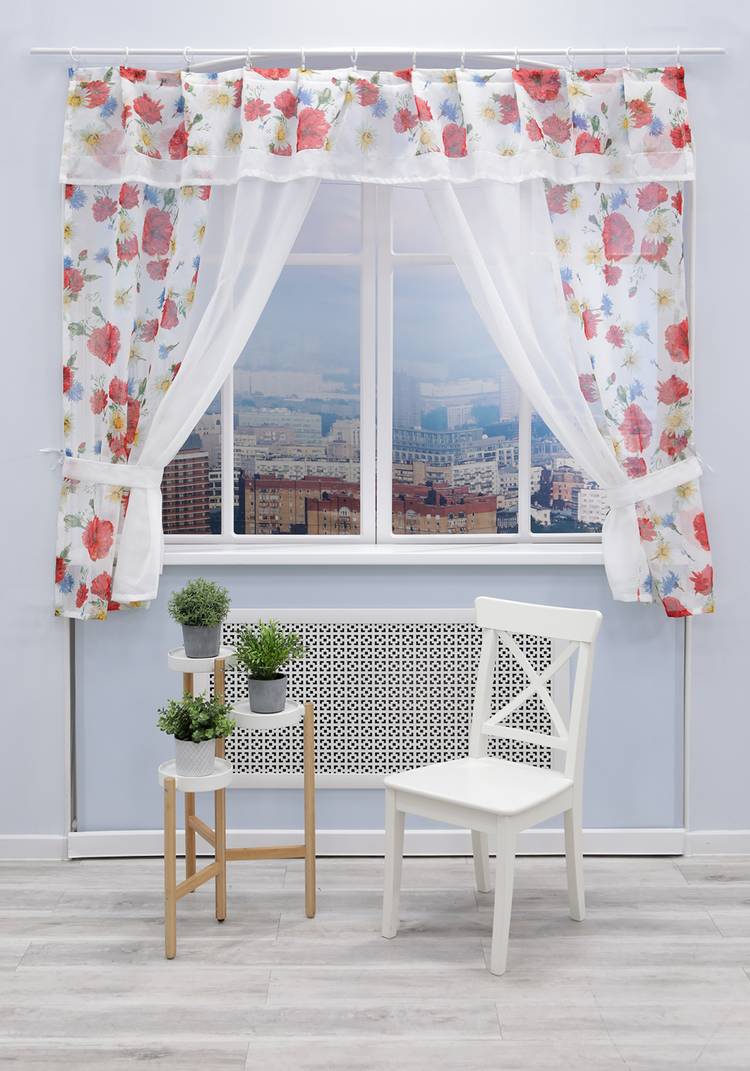 Шторы для кухни Алёна, с подхватами шир.  750, рис. 6