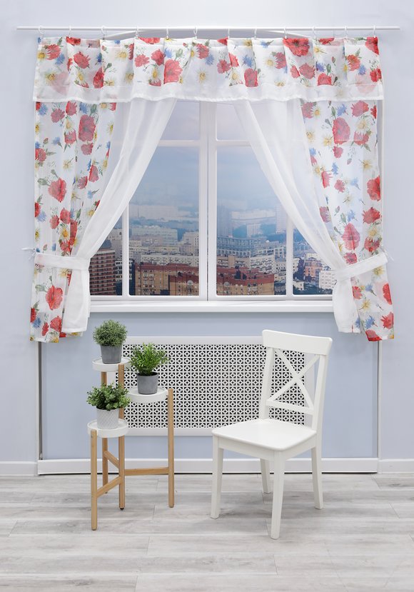 Шторы для кухни Алёна, с подхватами шир.  580, рис. 6