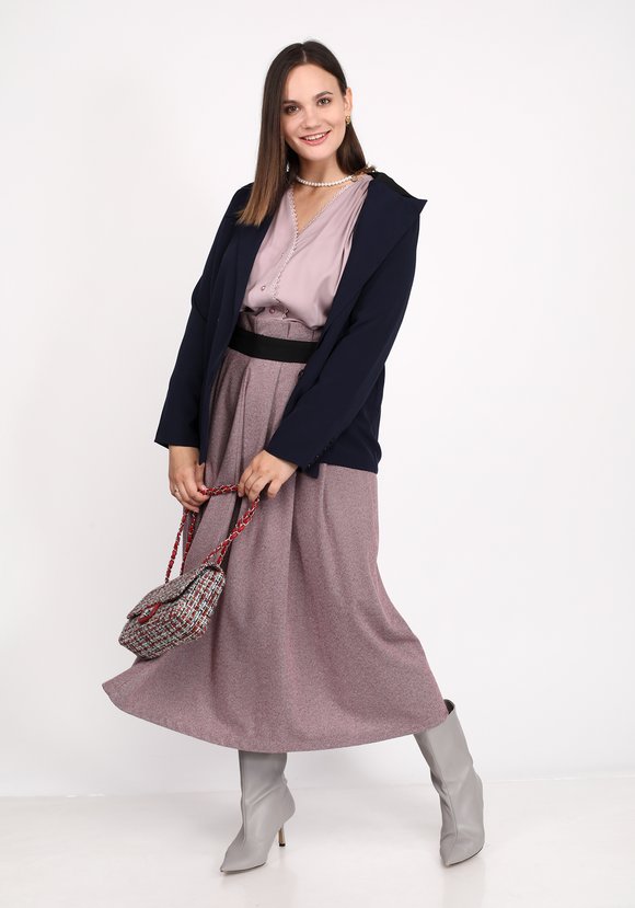 Жакет с контрастным воротом шир.  580, рис. 7