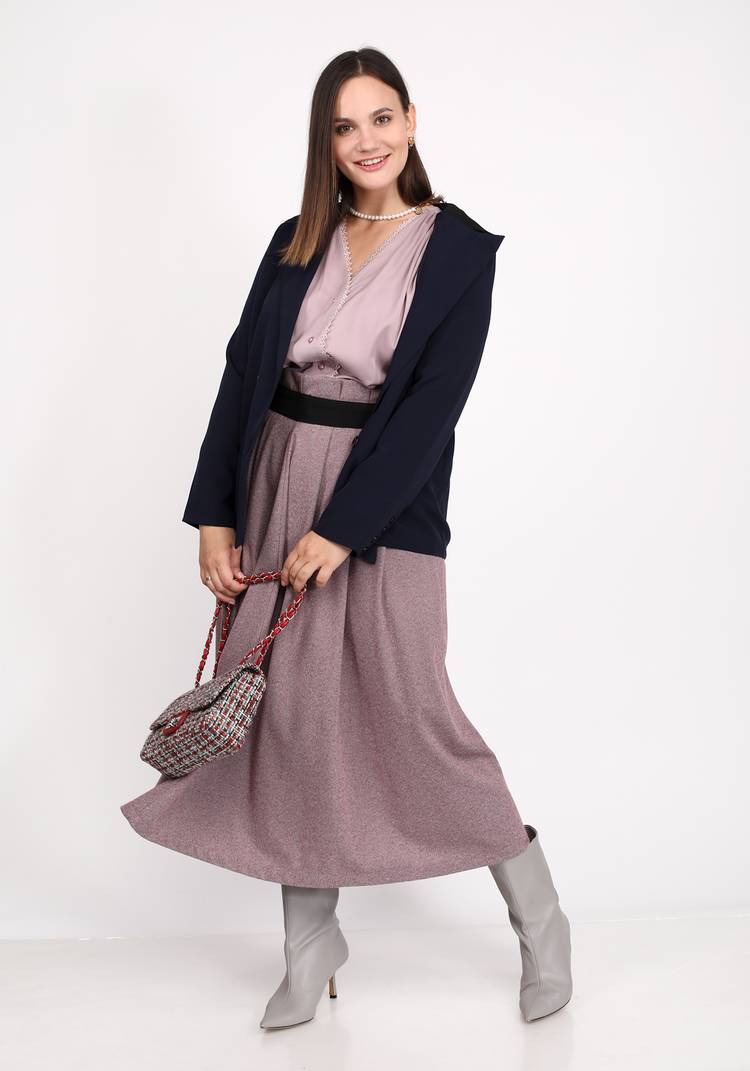 Жакет с контрастным воротом шир.  750, рис. 7