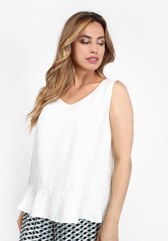 Топ-блуза с воланом по низу шир.  580, рис. 2