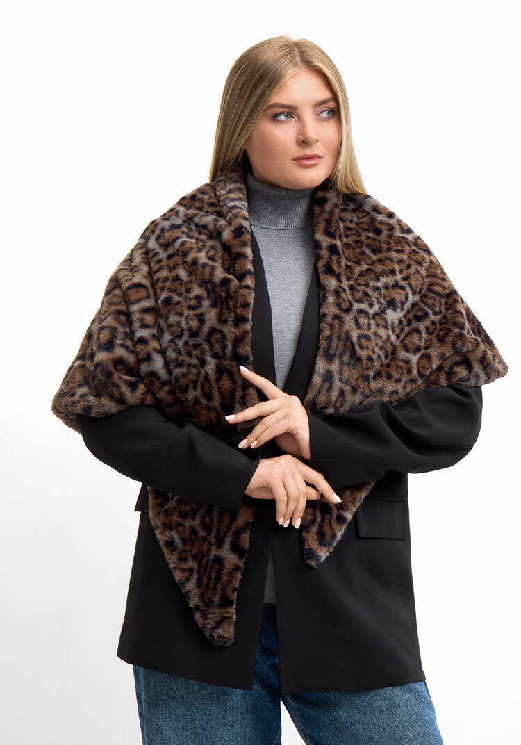 Платок меховой Леопард шир.  750, рис. 5