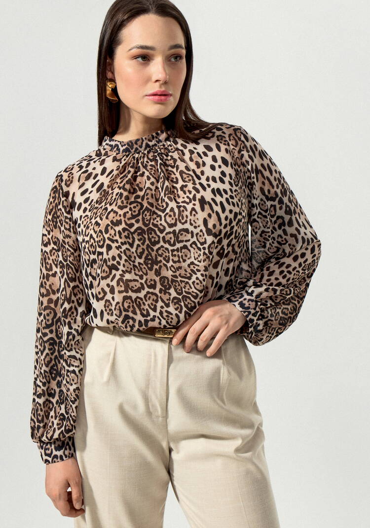Блуза с принтом леопард шир.  750, рис. 10