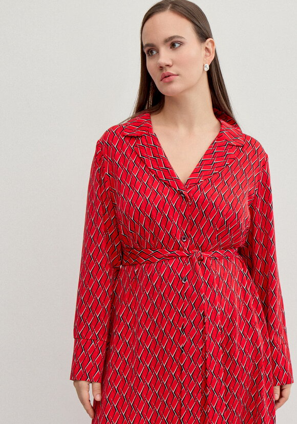 Платье рубашка с отложным воротником шир.  580, рис. 2