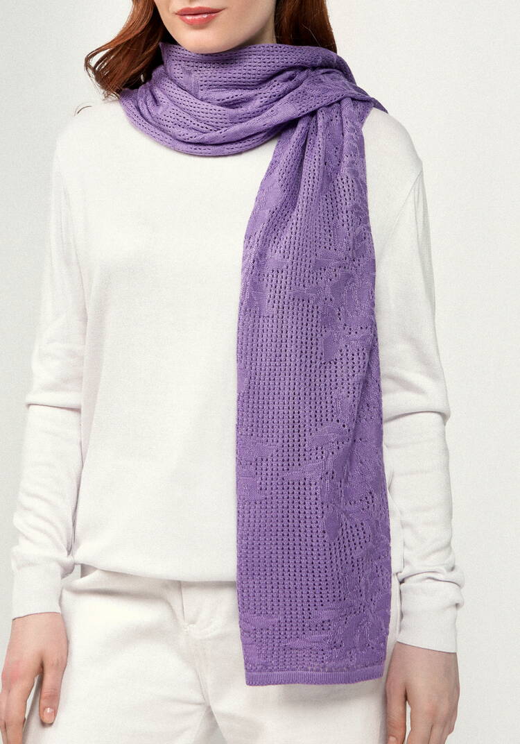 Палантин ажурный из натуральной шерсти шир.  750, рис. 2