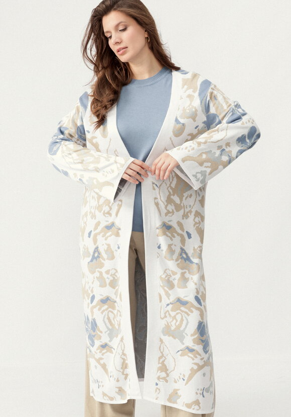 Кардиган с цветочным дизайном шир.  580, рис. 28