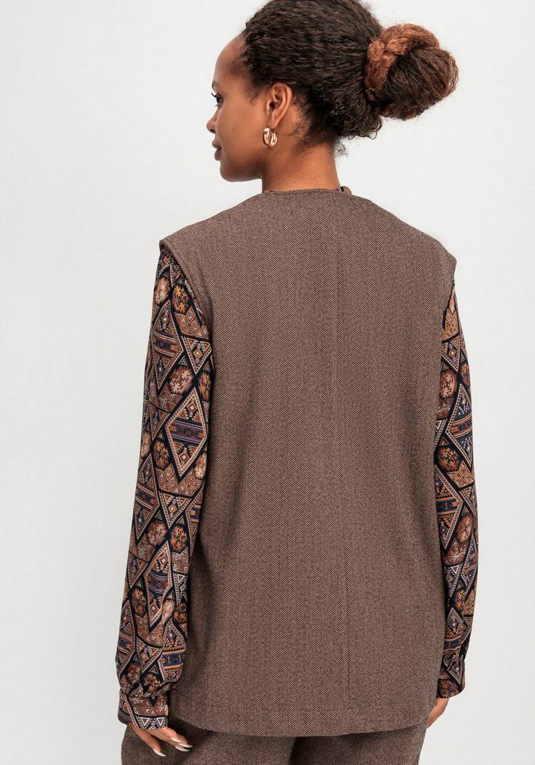 Жилет на запах свободного кроя шир.  750, рис. 12