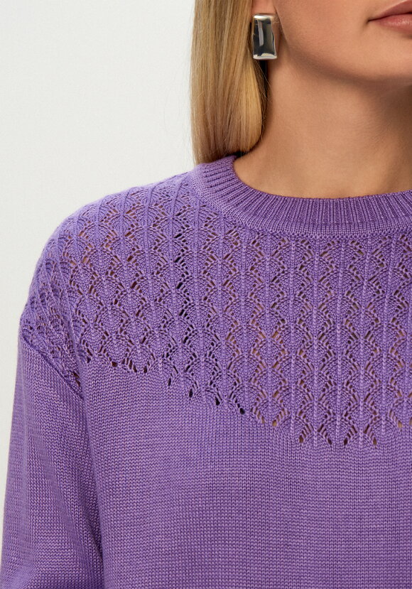 Джемпер женский с ажурной кокеткой шир.  580, рис. 21