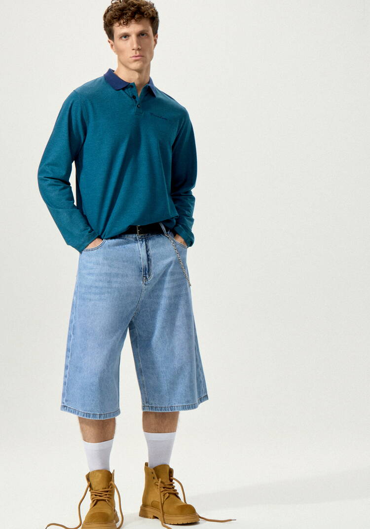 Джемпер-поло с вышивкой на груди шир.  750, рис. 7