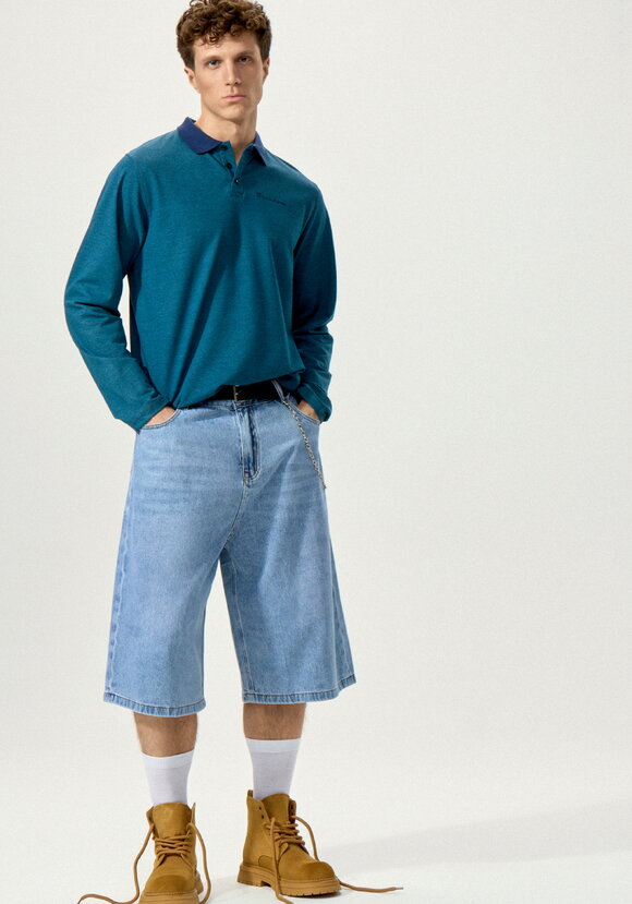 Джемпер-поло с вышивкой на груди шир.  580, рис. 7