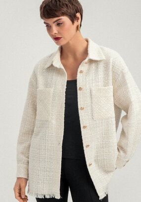 Жакет твидовый с фактурной нитью
