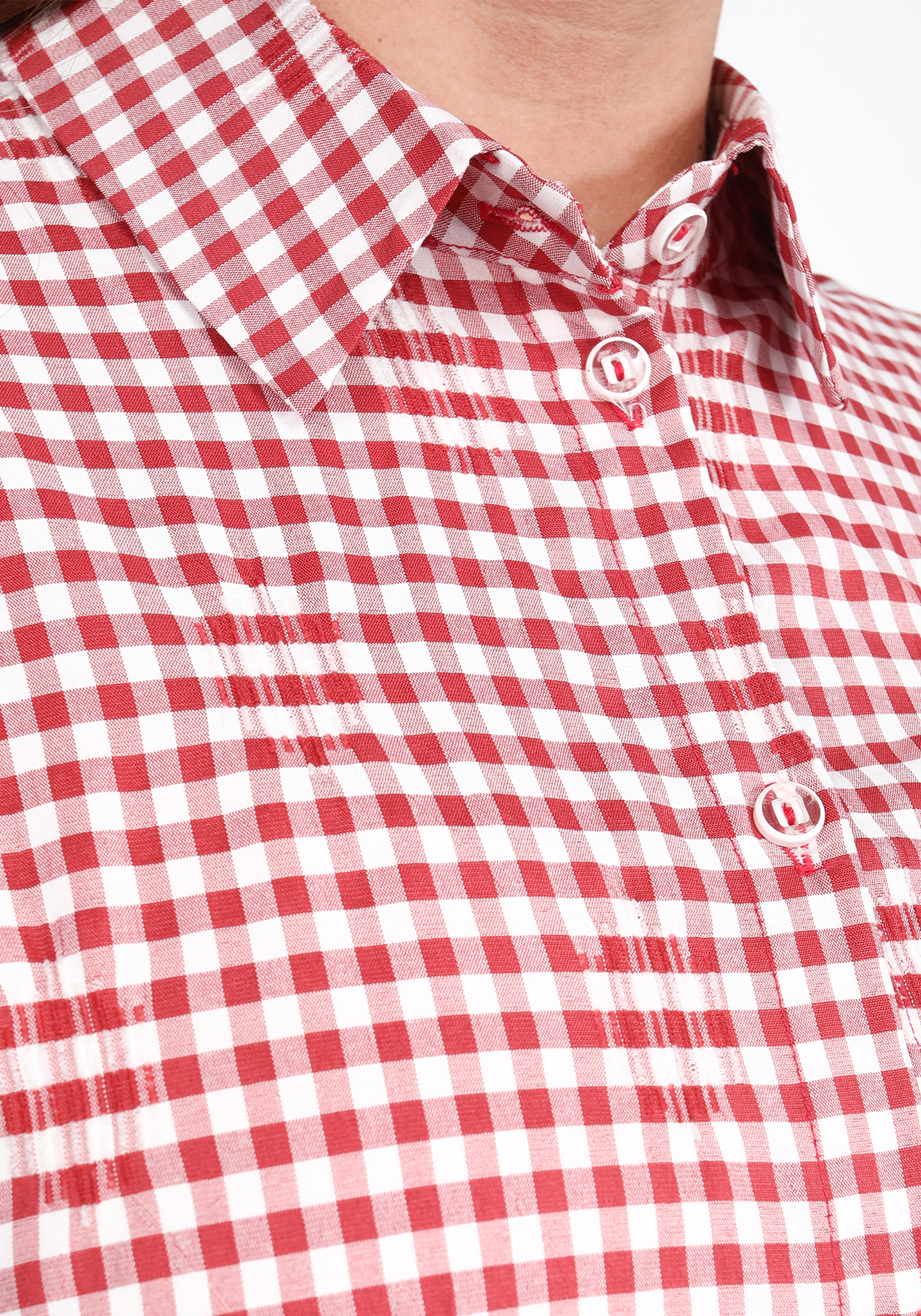 Рубашка удлиненная из хлопковой ткани Julia Weber, размер 56, цвет красный - фото 4