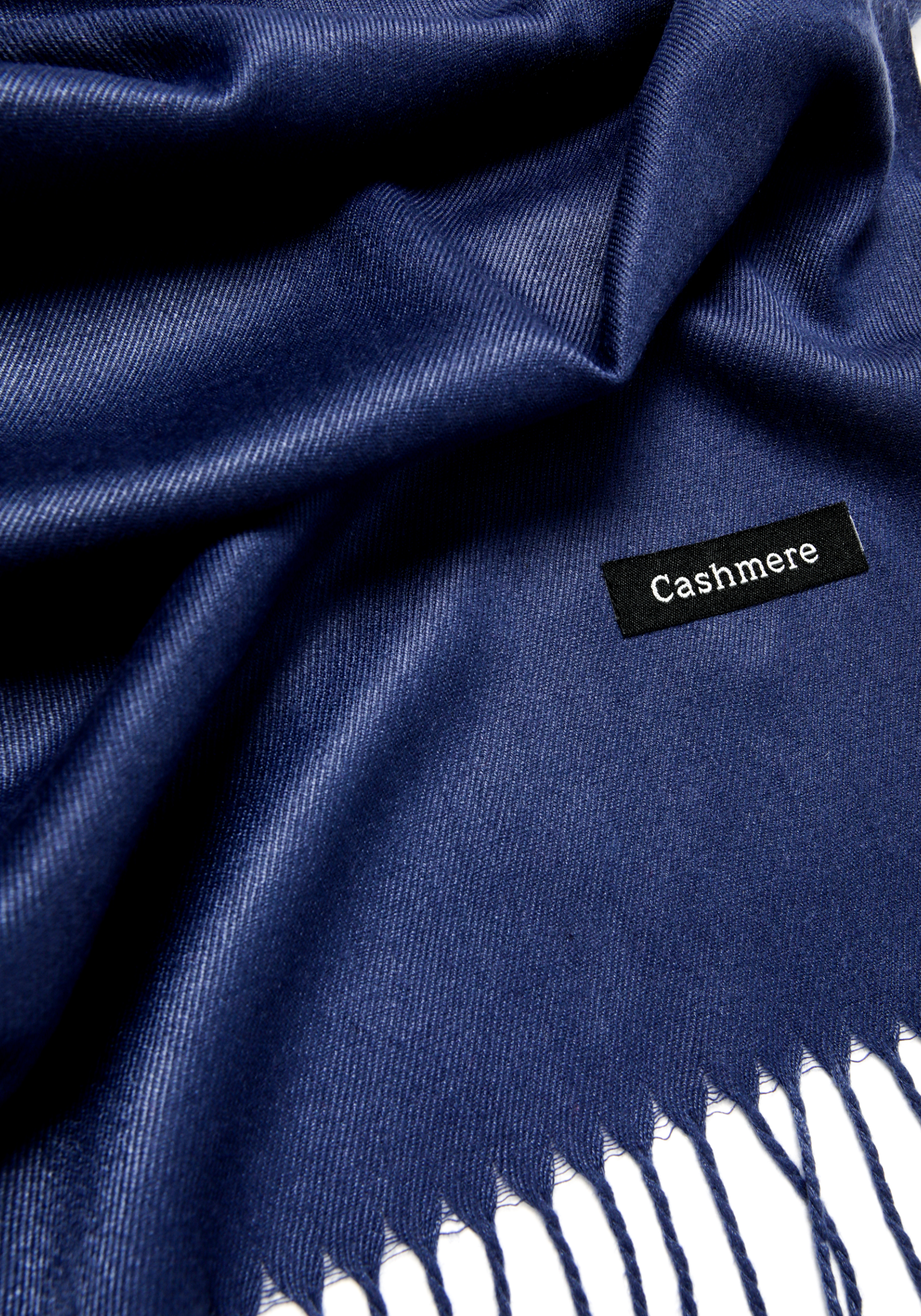 Палантин с бахромой "Амелия" Cashmere, цвет синий, размер универсальный - фото 3