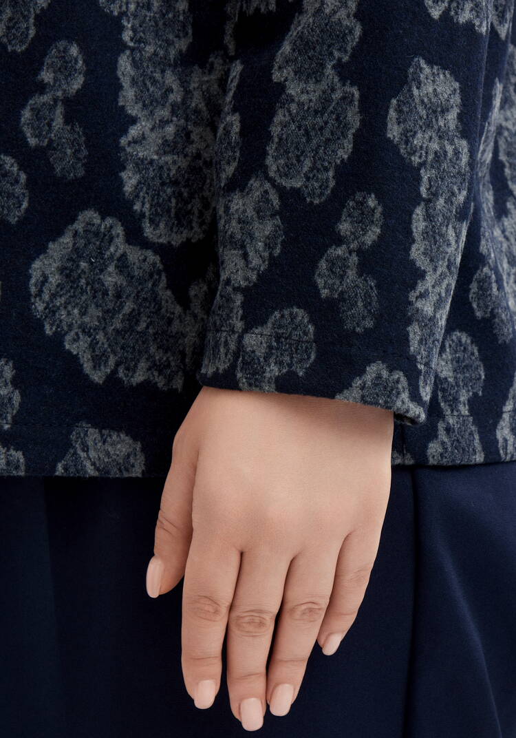 Блуза из комбинированной ткaни шир.  750, рис. 14